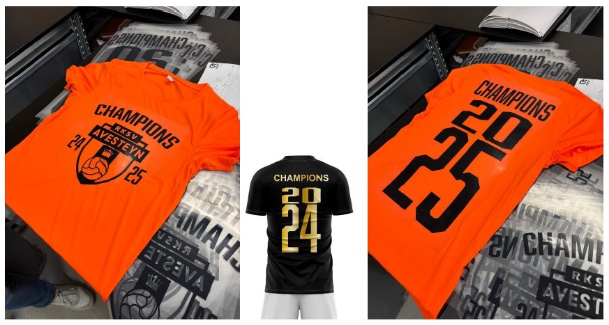 Fastlane kampioensshirts via Sportstore Helmond